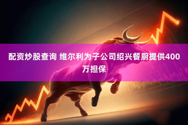 配资炒股查询 维尔利为子公司绍兴餐厨提供400万担保