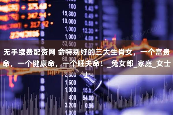 无手续费配资网 命特别好的三大生肖女，一个富贵命，一个健康命，一个旺夫命！_兔女郎_家庭_女士
